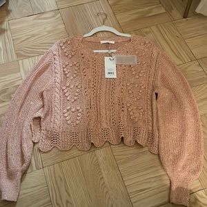 LoveShackFancy Splendor Pullover in Golden Apricot